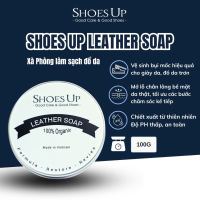 Shoes Up Leather Soap - Xà Phòng làm sạch đồ da, giày da, áo da, túi xách