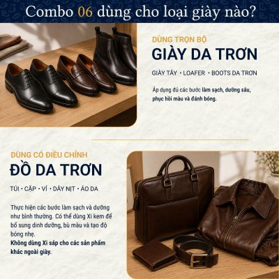 Combo Shoes Up 06: Chăm Sóc Giày Toàn Diện - Giữ Giày Da Luôn Bền Đẹp