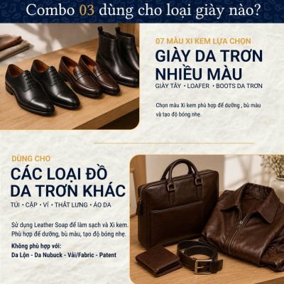 Combo Shoes Up 03: Chăm Sóc Giày Tiện Lợi – Nhanh,Gọn,Hiệu Quả