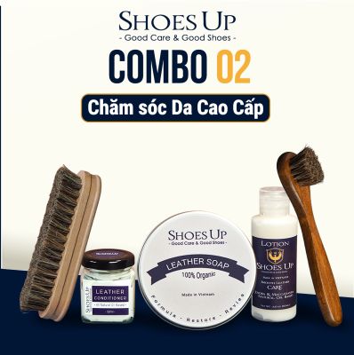 Combo Shoes Up 02: Chăm Sóc Giày Da Cao Cấp - Bí Quyết Giữ Giày Bền Đẹp